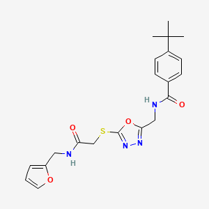 4-(tert-butyl)-N-((5-((2-((furan-2-ylmethyl)amino)-2-oxoethyl)thio)-1,3,4-oxadiazol-2-yl)methyl)benzamide
