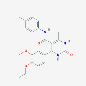 molecular formula C23H27N3O4 B2674468 N-(3,4-dimethylphenyl)-4-(4-ethoxy-3-methoxyphenyl)-6-methyl-2-oxo-1,2,3,4-tetrahydropyrimidine-5-carboxamide CAS No. 905791-21-1