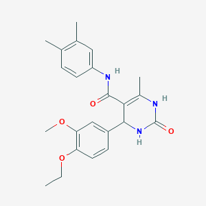 molecular formula C23H27N3O4 B2674468 N-(3,4-二甲基苯基)-4-(4-乙氧基-3-甲氧基苯基)-6-甲基-2-氧代-1,2,3,4-四氢嘧啶-5-甲酰胺 CAS No. 905791-21-1