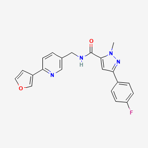 3-(4-fluorophenyl)-N-((6-(furan-3-yl)pyridin-3-yl)methyl)-1-methyl-1H-pyrazole-5-carboxamide