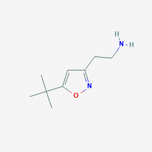 molecular formula C9H16N2O B2674481 2-(5-(tert-Butyl)isoxazol-3-yl)ethanamine CAS No. 1352530-20-1