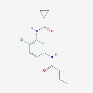 molecular formula C14H17ClN2O2 B267449 N-[5-(butyrylamino)-2-chlorophenyl]cyclopropanecarboxamide 