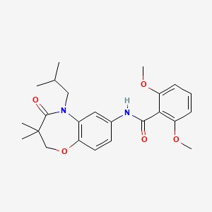 N-(5-isobutyl-3,3-dimethyl-4-oxo-2,3,4,5-tetrahydrobenzo[b][1,4]oxazepin-7-yl)-2,6-dimethoxybenzamide