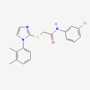 molecular formula C19H18ClN3OS B2674500 N-(3-氯苯基)-2-[1-(2,3-二甲基苯基)咪唑-2-基]硫基乙酰胺 CAS No. 851131-69-6