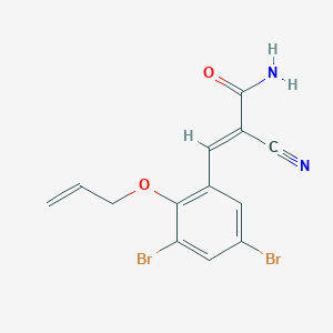 (E)-2-cyano-3-(3,5-dibromo-2-prop-2-enoxyphenyl)prop-2-enamide
