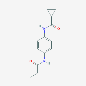 molecular formula C13H16N2O2 B267451 N-[4-(propionylamino)phenyl]cyclopropanecarboxamide 