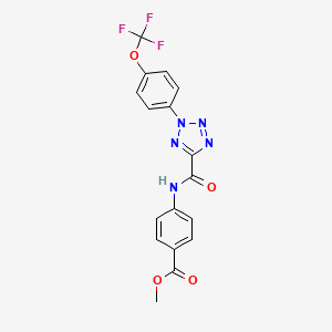molecular formula C17H12F3N5O4 B2674515 methyl 4-(2-(4-(trifluoromethoxy)phenyl)-2H-tetrazole-5-carboxamido)benzoate CAS No. 1396865-37-4
