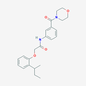 molecular formula C23H28N2O4 B267452 2-(2-sec-butylphenoxy)-N-[3-(4-morpholinylcarbonyl)phenyl]acetamide 