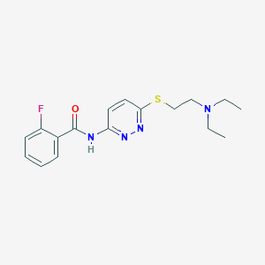 N-(6-((2-(diethylamino)ethyl)thio)pyridazin-3-yl)-2-fluorobenzamide