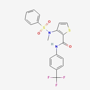 3-(N-methylbenzenesulfonamido)-N-[4-(trifluoromethyl)phenyl]thiophene-2-carboxamide