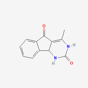 molecular formula C12H10N2O2 B2674526 4-methyl-3,9b-dihydro-1H-indeno[1,2-d]pyrimidine-2,5-dione CAS No. 123044-21-3
