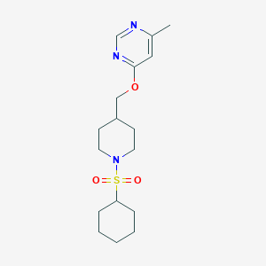 4-((1-(Cyclohexylsulfonyl)piperidin-4-yl)methoxy)-6-methylpyrimidine