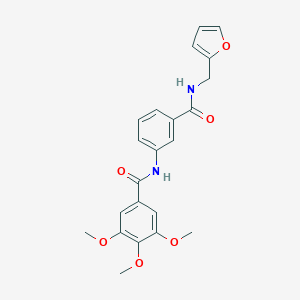 molecular formula C22H22N2O6 B267453 N-(3-{[(2-furylmethyl)amino]carbonyl}phenyl)-3,4,5-trimethoxybenzamide 