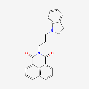 molecular formula C23H20N2O2 B2674531 2-(3-(indolin-1-yl)propyl)-1H-benzo[de]isoquinoline-1,3(2H)-dione CAS No. 941245-03-0