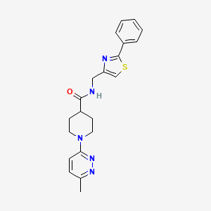 1-(6-methylpyridazin-3-yl)-N-((2-phenylthiazol-4-yl)methyl)piperidine-4-carboxamide