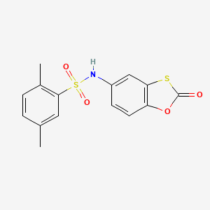 2,5-dimethyl-N-(2-oxo-1,3-benzoxathiol-5-yl)benzenesulfonamide