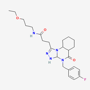 N-(3-ethoxypropyl)-3-{4-[(4-fluorophenyl)methyl]-5-oxo-4H,5H-[1,2,4]triazolo[4,3-a]quinazolin-1-yl}propanamide