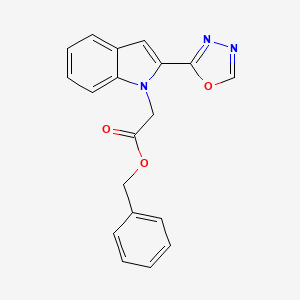 benzyl 2-(2-(1,3,4-oxadiazol-2-yl)-1H-indol-1-yl)acetate