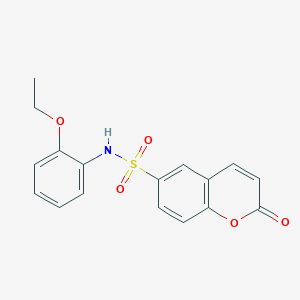 molecular formula C17H15NO5S B2674559 N-(2-乙氧基苯基)-2-氧代-2H-香豆素-6-磺酰胺 CAS No. 873674-86-3