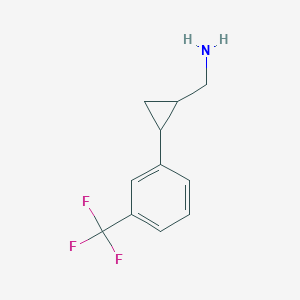 {2-[3-(Trifluoromethyl)phenyl]cyclopropyl}methylamine