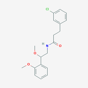 molecular formula C19H22ClNO3 B2674564 3-(3-chlorophenyl)-N-(2-methoxy-2-(2-methoxyphenyl)ethyl)propanamide CAS No. 1795419-53-2