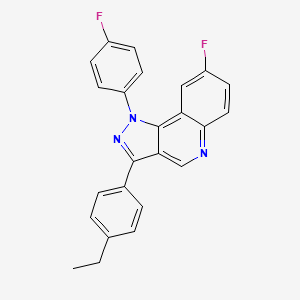molecular formula C24H17F2N3 B2674565 3-(4-ethylphenyl)-8-fluoro-1-(4-fluorophenyl)-1H-pyrazolo[4,3-c]quinoline CAS No. 901004-91-9