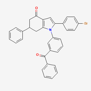 1-(3-benzoylphenyl)-2-(4-bromophenyl)-6-phenyl-6,7-dihydro-5H-indol-4-one