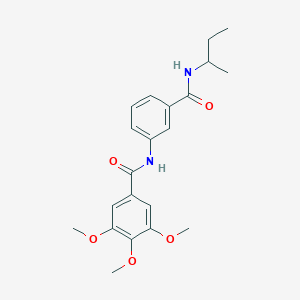 molecular formula C21H26N2O5 B267457 N-{3-[(sec-butylamino)carbonyl]phenyl}-3,4,5-trimethoxybenzamide 