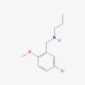 molecular formula C11H16BrNO B2674584 N-(5-bromo-2-methoxybenzyl)propan-1-amine CAS No. 870540-68-4