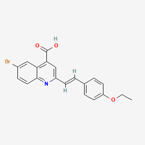 6-Bromo-2-[2-(4-ethoxyphenyl)ethenyl]quinoline-4-carboxylic acid