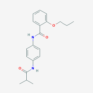 molecular formula C20H24N2O3 B267459 N-[4-(isobutyrylamino)phenyl]-2-propoxybenzamide 