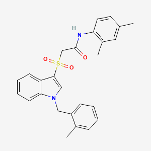 N-(2,4-dimethylphenyl)-2-((1-(2-methylbenzyl)-1H-indol-3-yl)sulfonyl)acetamide