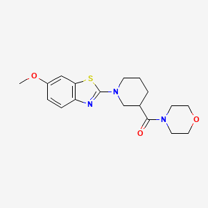 molecular formula C18H23N3O3S B2674593 (1-(6-Methoxybenzo[d]thiazol-2-yl)piperidin-3-yl)(morpholino)methanone CAS No. 1421526-23-9