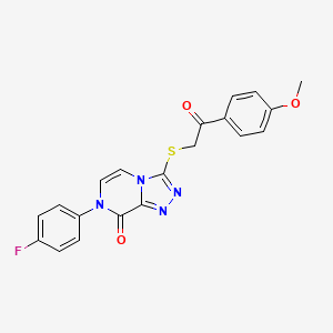 7-(4-fluorophenyl)-3-((2-(4-methoxyphenyl)-2-oxoethyl)thio)-[1,2,4]triazolo[4,3-a]pyrazin-8(7H)-one