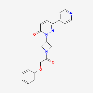 2-[1-[2-(2-Methylphenoxy)acetyl]azetidin-3-yl]-6-pyridin-4-ylpyridazin-3-one