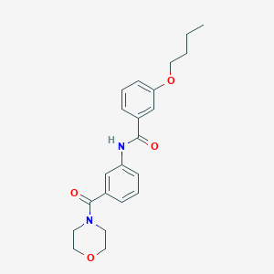 molecular formula C22H26N2O4 B267460 3-butoxy-N-[3-(4-morpholinylcarbonyl)phenyl]benzamide 