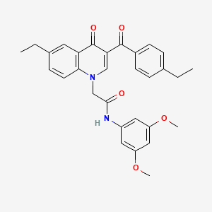 N-(3,5-dimethoxyphenyl)-2-(6-ethyl-3-(4-ethylbenzoyl)-4-oxoquinolin-1(4H)-yl)acetamide