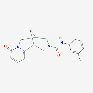 molecular formula C19H21N3O2 B2674615 8-oxo-N-(m-tolyl)-4,5,6,8-tetrahydro-1H-1,5-methanopyrido[1,2-a][1,5]diazocine-3(2H)-carboxamide CAS No. 398995-92-1