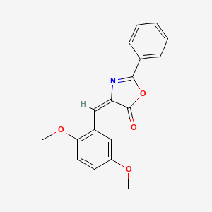 molecular formula C18H15NO4 B2674622 4-(2,5-Dimethoxybenzylidene)-2-phenyl-2-oxazolin-5-one CAS No. 109876-87-1