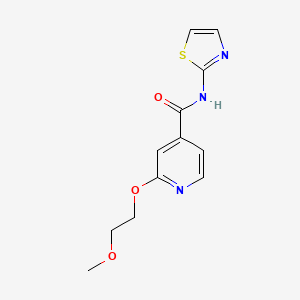 molecular formula C12H13N3O3S B2674627 2-(2-methoxyethoxy)-N-(thiazol-2-yl)isonicotinamide CAS No. 2034430-37-8