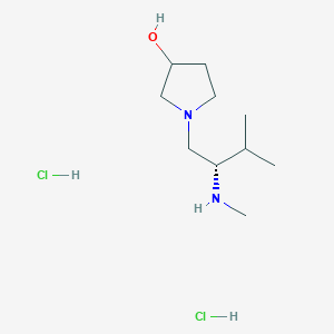 molecular formula C10H24Cl2N2O B2674628 1-((S)-3-甲基-2-(甲基氨基)丁基)吡咯啉-3-醇二盐酸盐 CAS No. 1217852-55-5