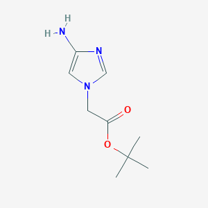 molecular formula C9H15N3O2 B2674629 tert-Butyl 2-(4-amino-1H-imidazol-1-yl)acetate CAS No. 2167099-10-5