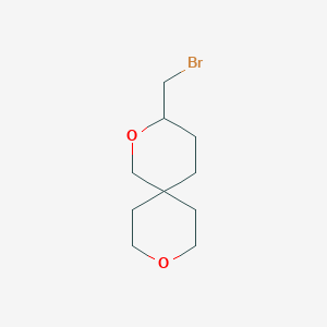 molecular formula C10H17BrO2 B2674645 3-(溴甲基)-2,9-二氧杂螺[5.5]十一烷 CAS No. 2092356-64-2