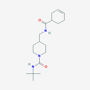 N-(tert-butyl)-4-((cyclohex-3-enecarboxamido)methyl)piperidine-1-carboxamide