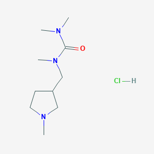 molecular formula C10H22ClN3O B2674651 1,1,3-Trimethyl-3-[(1-methylpyrrolidin-3-yl)methyl]urea;hydrochloride CAS No. 2402831-10-9