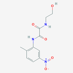 molecular formula C11H13N3O5 B2674655 N1-(2-hydroxyethyl)-N2-(2-methyl-5-nitrophenyl)oxalamide CAS No. 899978-70-2