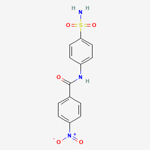 molecular formula C13H11N3O5S B2674656 4-硝基-N-(4-磺酰基苯基)苯甲酰胺 CAS No. 19411-48-4