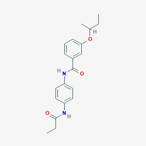 molecular formula C20H24N2O3 B267466 3-sec-butoxy-N-[4-(propionylamino)phenyl]benzamide 