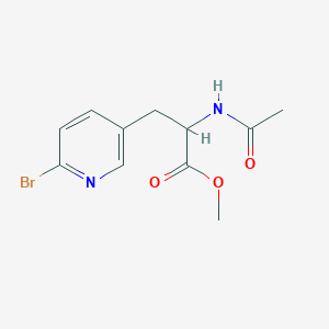 molecular formula C11H13BrN2O3 B2674668 甲基-2-乙酰氨基-3-(6-溴吡啶-3-基)丙酸甲酯 CAS No. 2377032-10-3