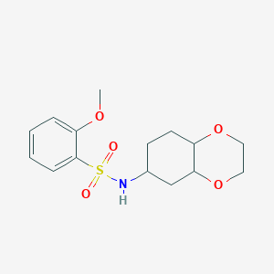 molecular formula C15H21NO5S B2674677 2-methoxy-N-(octahydrobenzo[b][1,4]dioxin-6-yl)benzenesulfonamide CAS No. 1902939-04-1